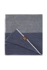 Jack Too Stripe Cotton Denim Scarf