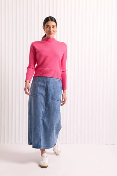 Right On Sweater in Thrift Pink