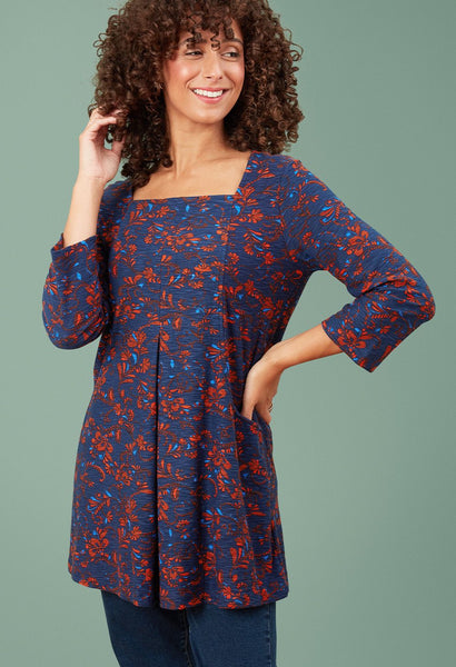 Tile Pattern Tunic Dec Floral Multi