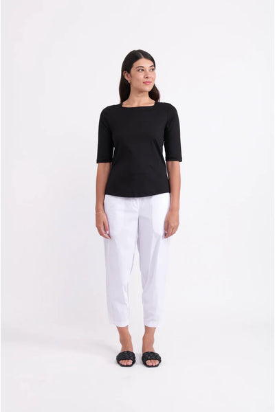 Pump It Up Trousers in Basalt & White