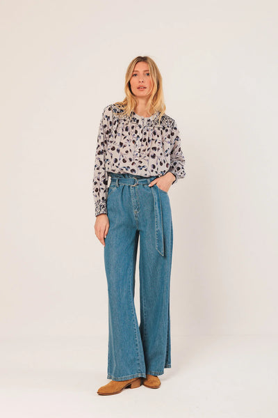 Smock Detail Blouse in Night