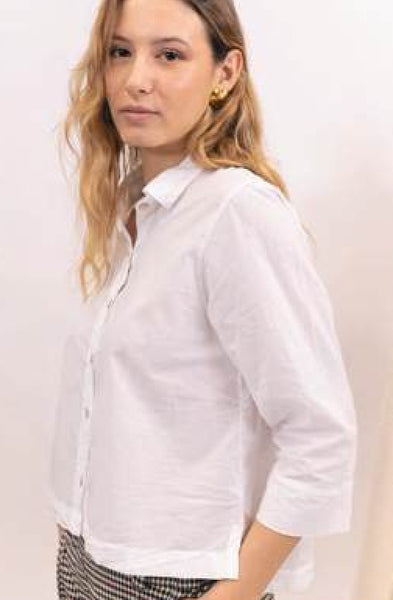 Zest Oversized Cotton Shirt White