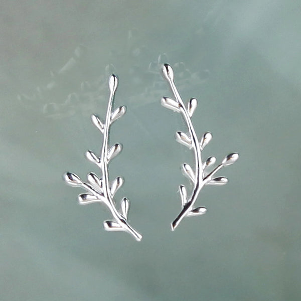 Silver Climber Earring - Stud
